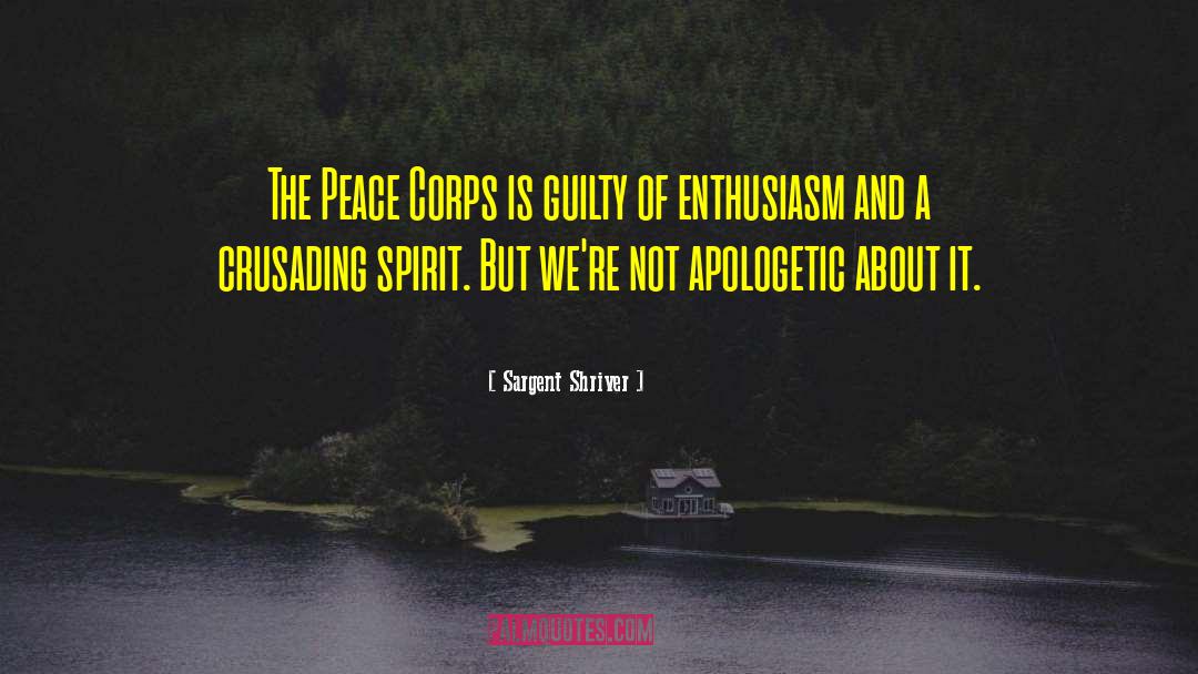 Apologetic quotes by Sargent Shriver