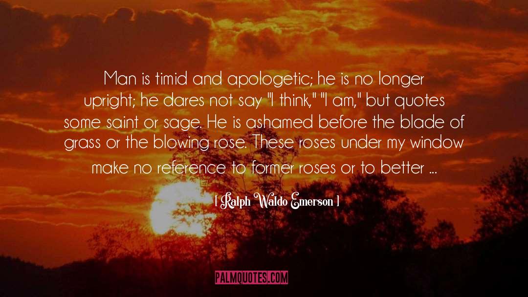 Apologetic quotes by Ralph Waldo Emerson
