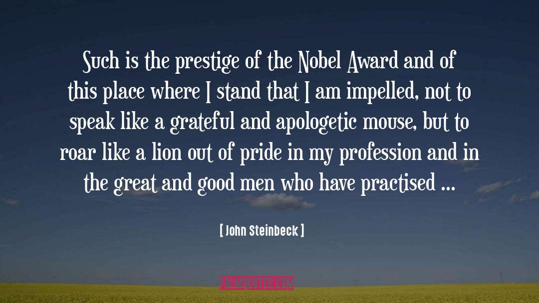 Apologetic quotes by John Steinbeck