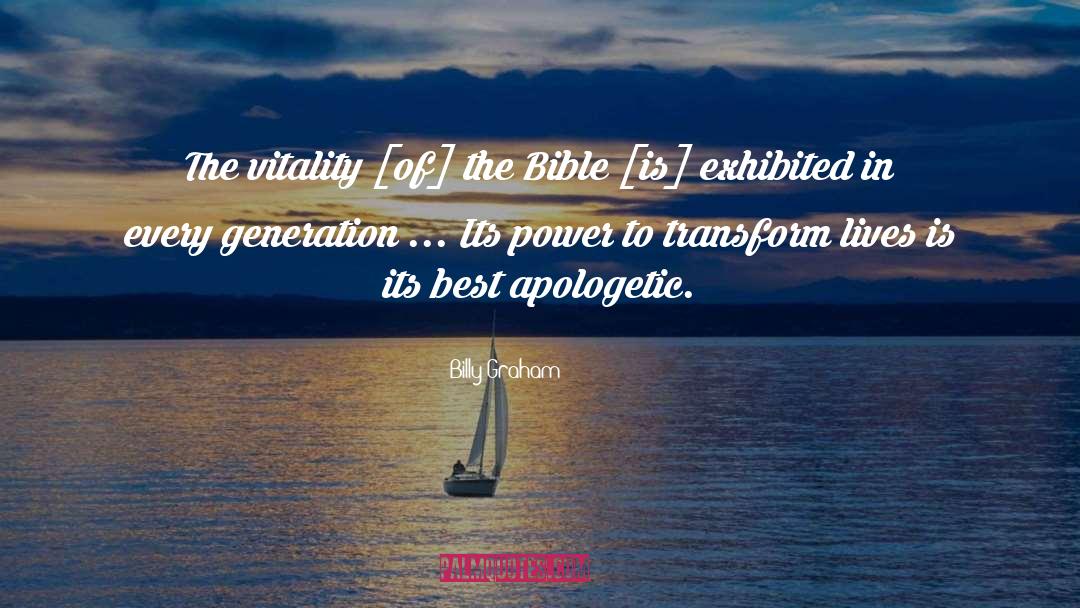 Apologetic quotes by Billy Graham