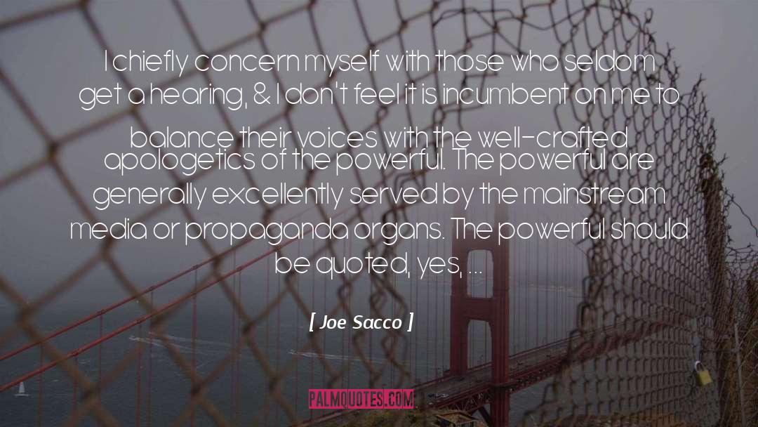 Apologetics quotes by Joe Sacco