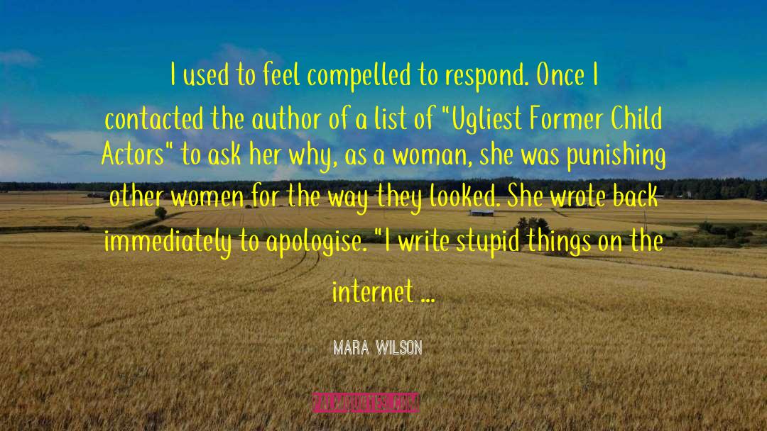 Apologise quotes by Mara Wilson