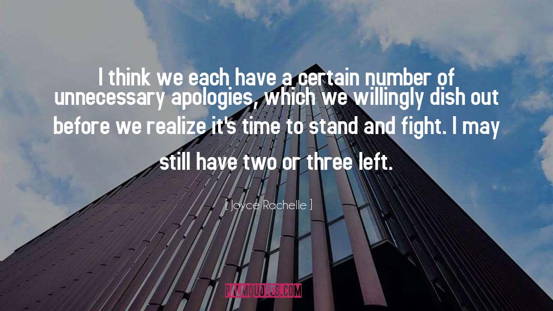 Apologising quotes by Joyce Rachelle