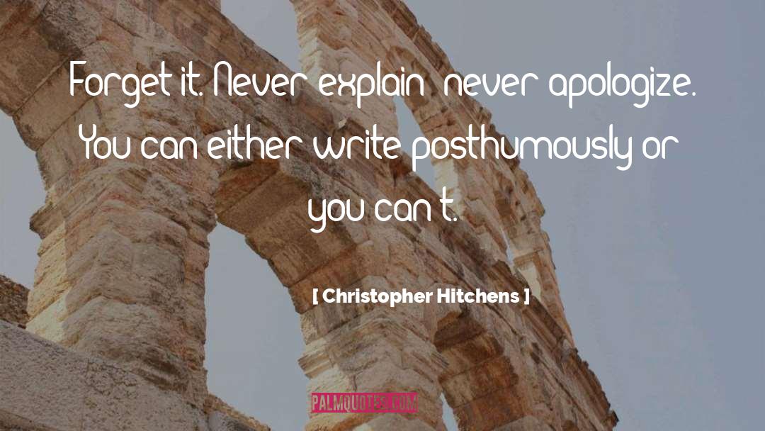 Apologize quotes by Christopher Hitchens