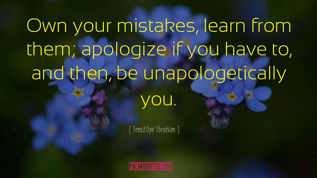 Apologize quotes by TemitOpe Ibrahim