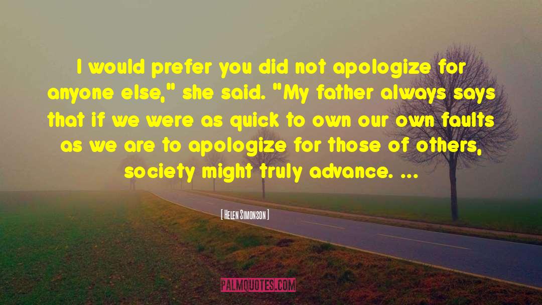 Apologize With quotes by Helen Simonson