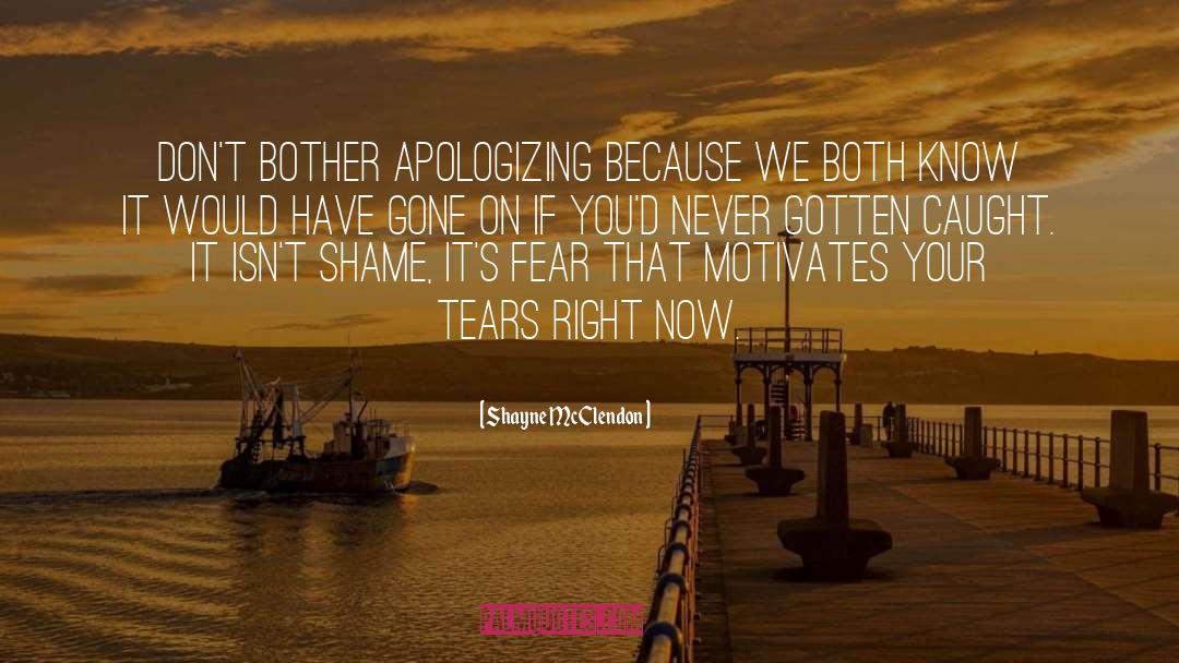 Apologizing quotes by Shayne McClendon