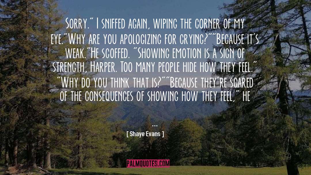 Apologizing quotes by Shaye Evans