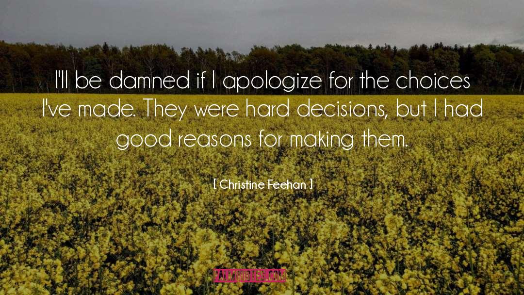 Apologizing quotes by Christine Feehan