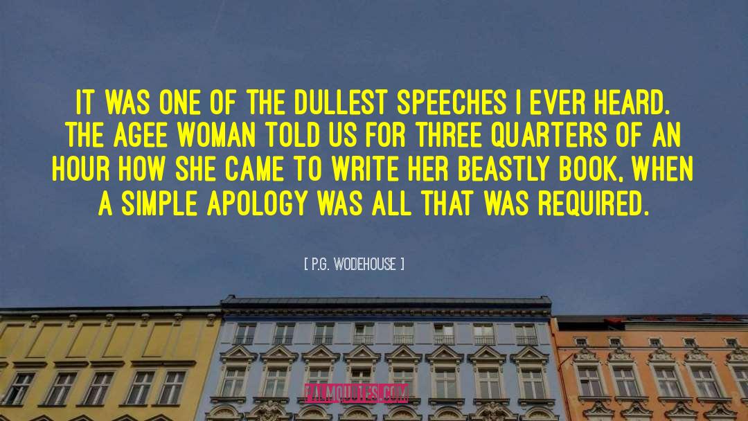 Apology quotes by P.G. Wodehouse