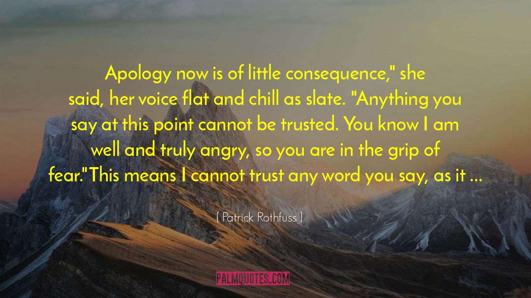 Apology quotes by Patrick Rothfuss
