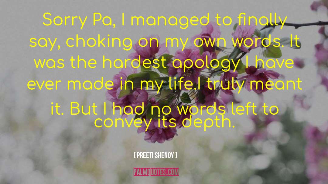 Apology quotes by Preeti Shenoy