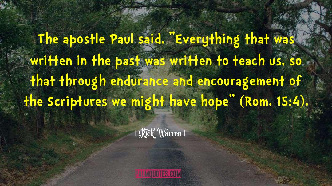 Apostle Paul quotes by Rick Warren