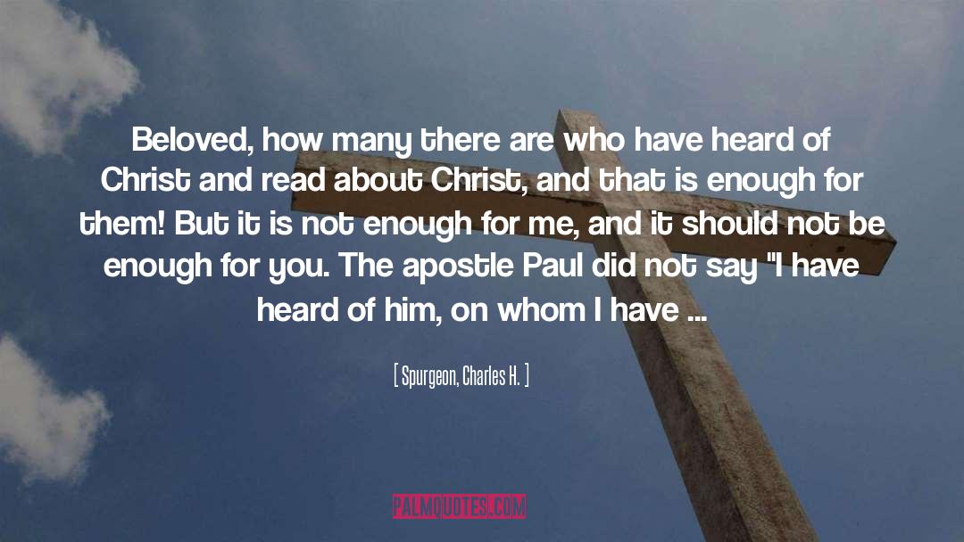 Apostle Paul quotes by Spurgeon, Charles H.