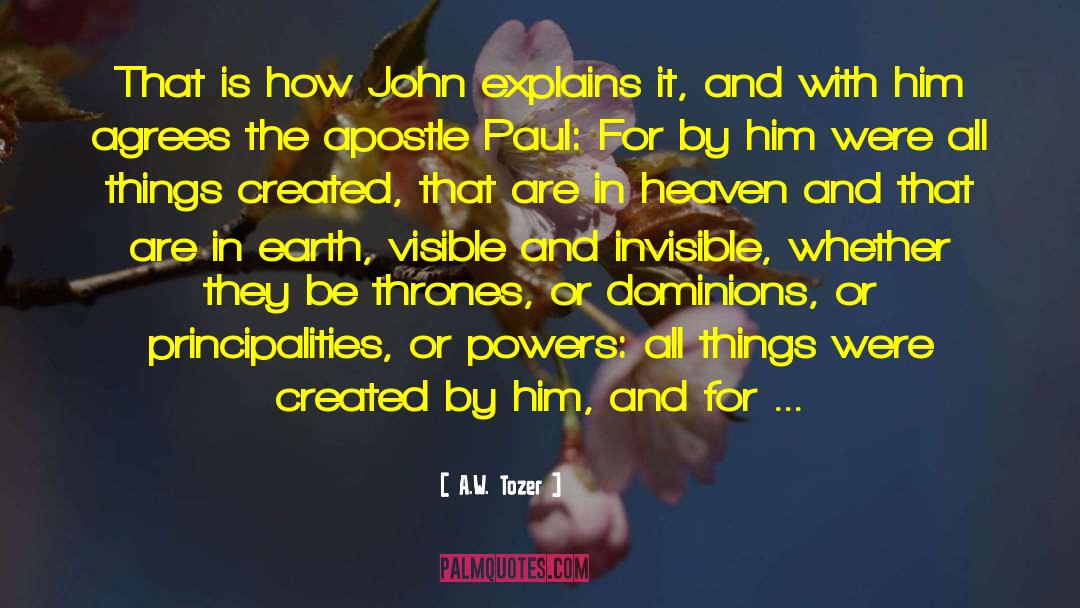 Apostle Paul quotes by A.W. Tozer