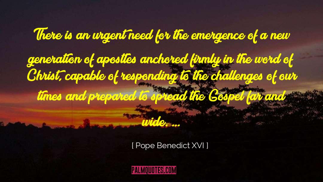 Apostles quotes by Pope Benedict XVI