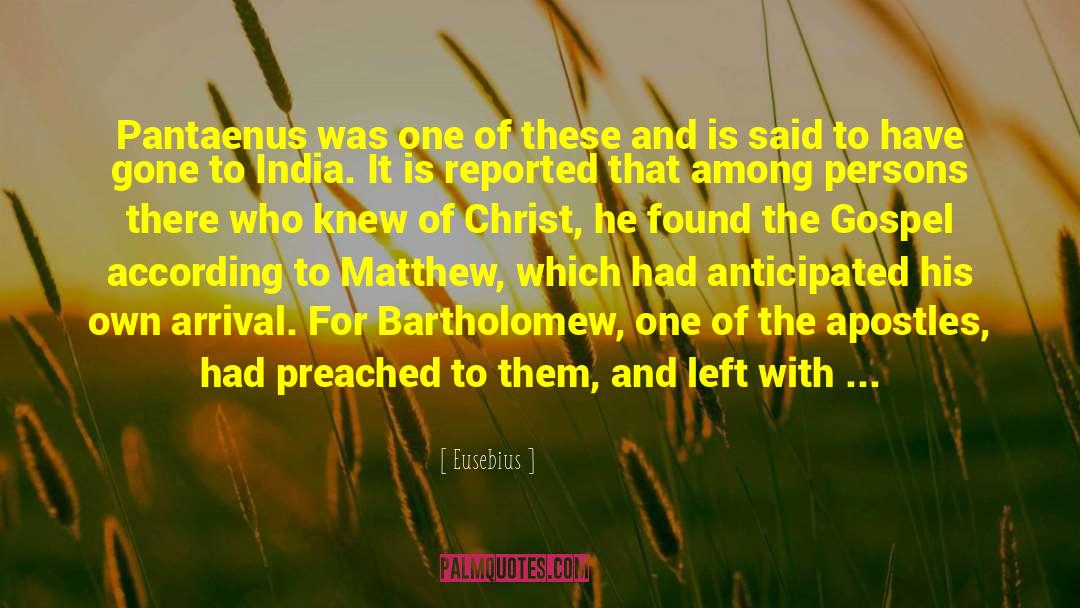 Apostles quotes by Eusebius