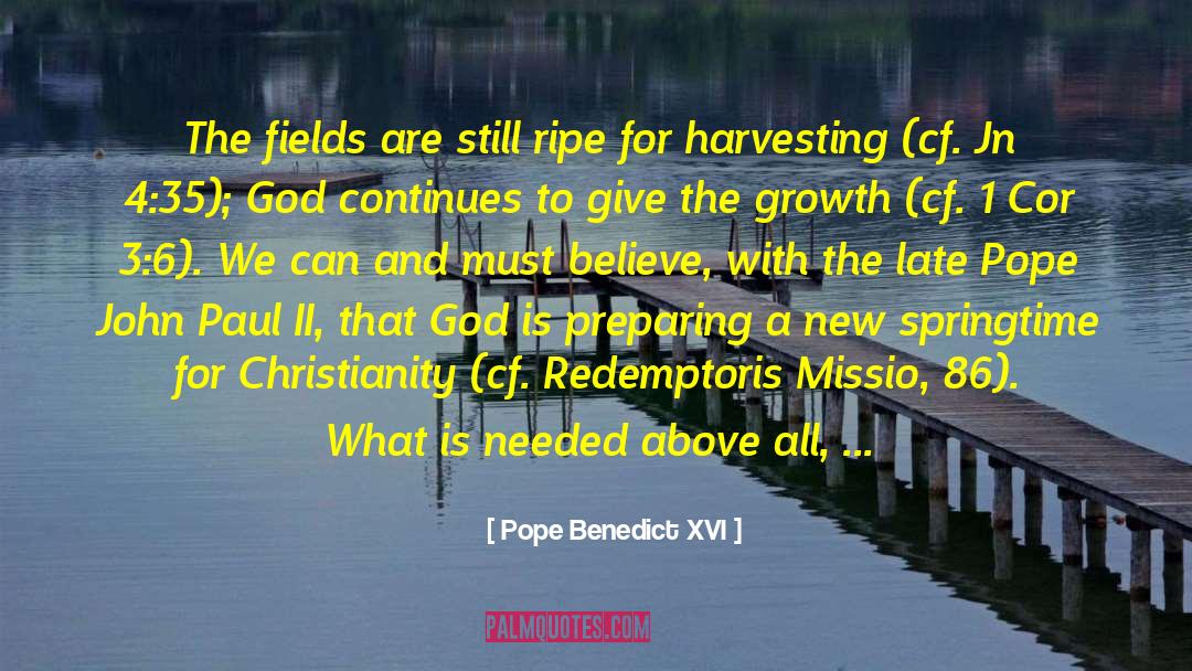 Apostolic quotes by Pope Benedict XVI