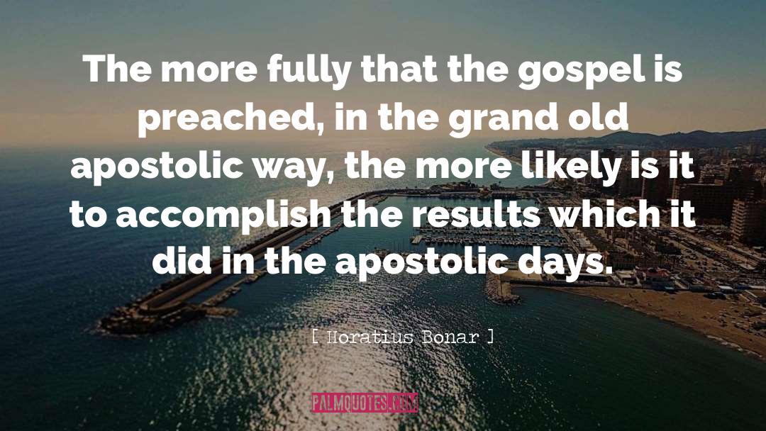 Apostolic quotes by Horatius Bonar