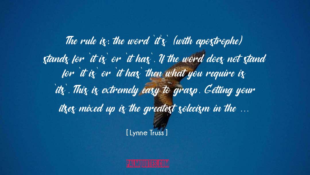 Apostrophe quotes by Lynne Truss