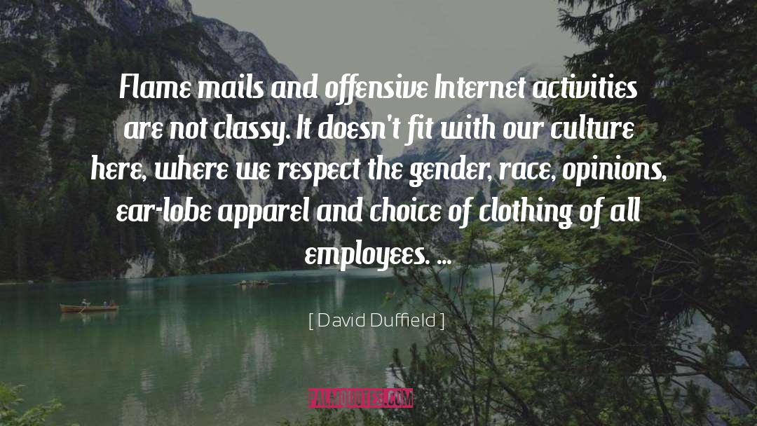 Apparel quotes by David Duffield