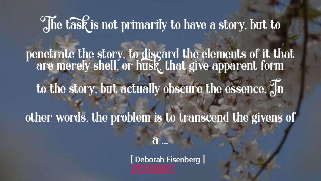 Apparent quotes by Deborah Eisenberg