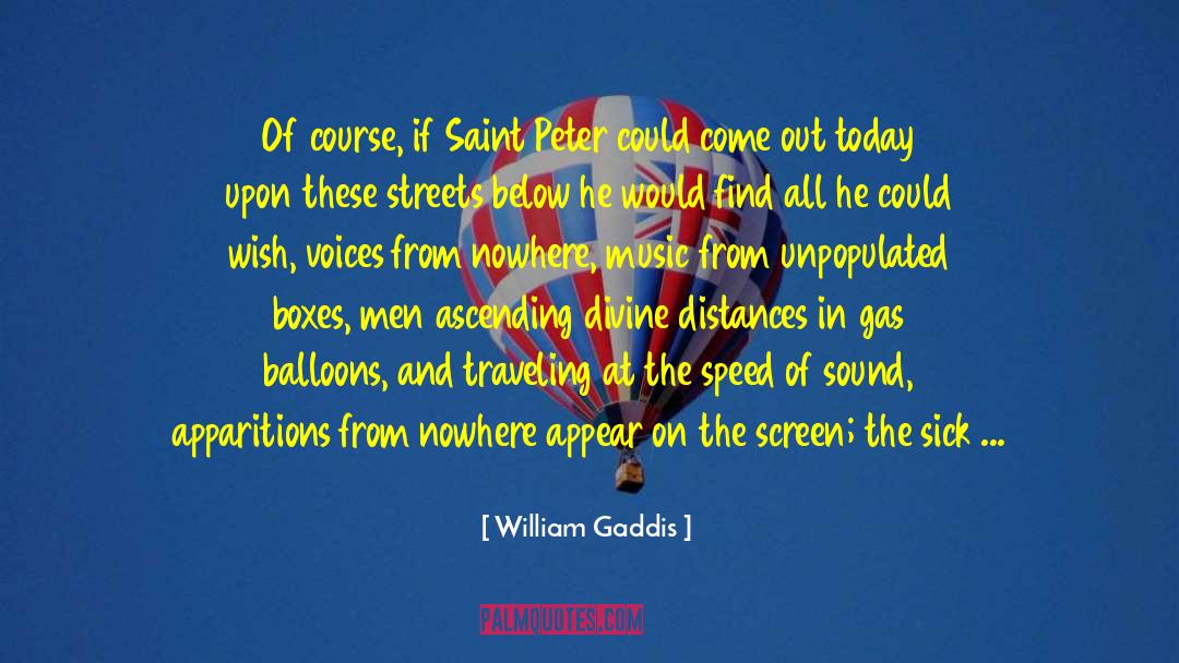 Apparitions quotes by William Gaddis