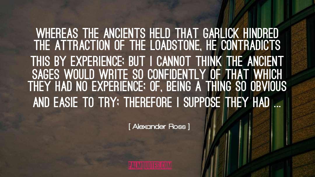 Appeal To Ancient Wisdom quotes by Alexander Ross