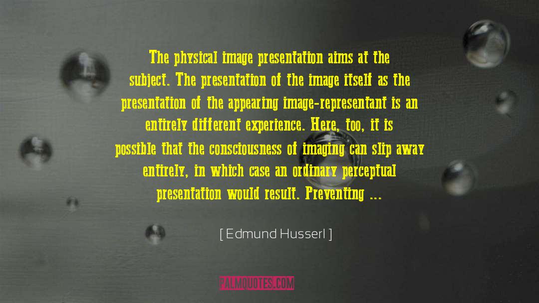 Appearance Perception Imagined quotes by Edmund Husserl