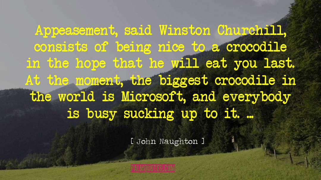 Appeasement quotes by John Naughton