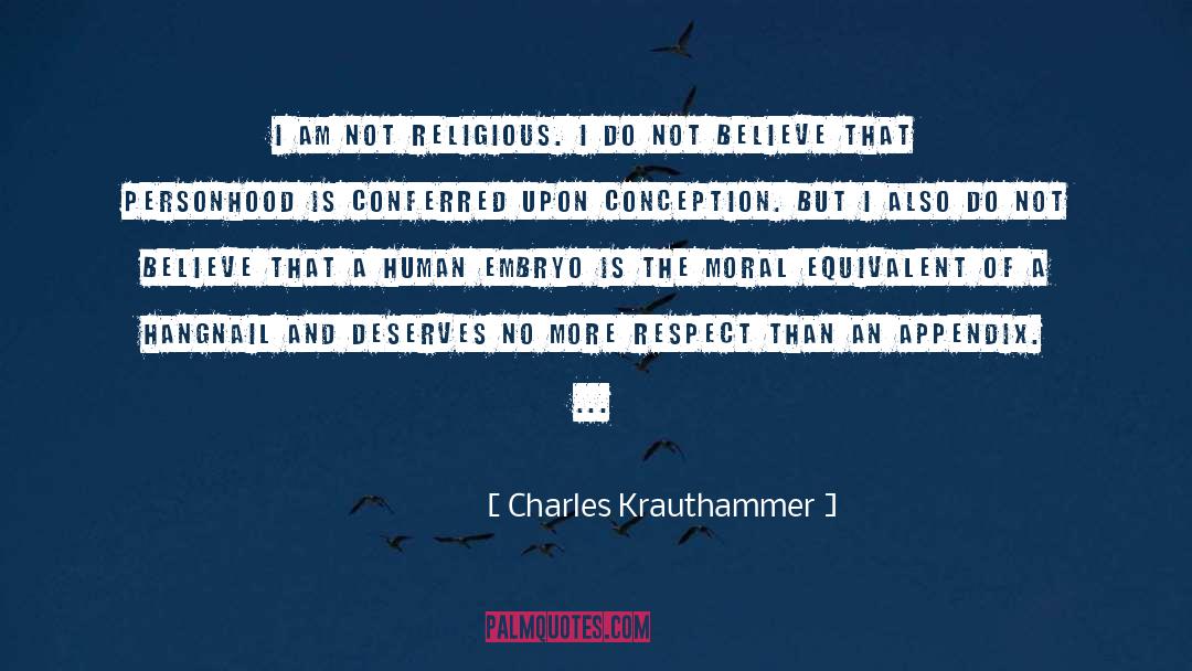 Appendix quotes by Charles Krauthammer