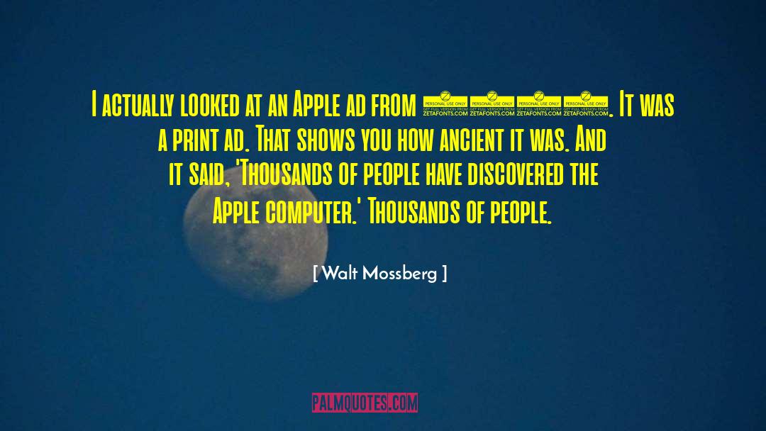 Apple Computer quotes by Walt Mossberg
