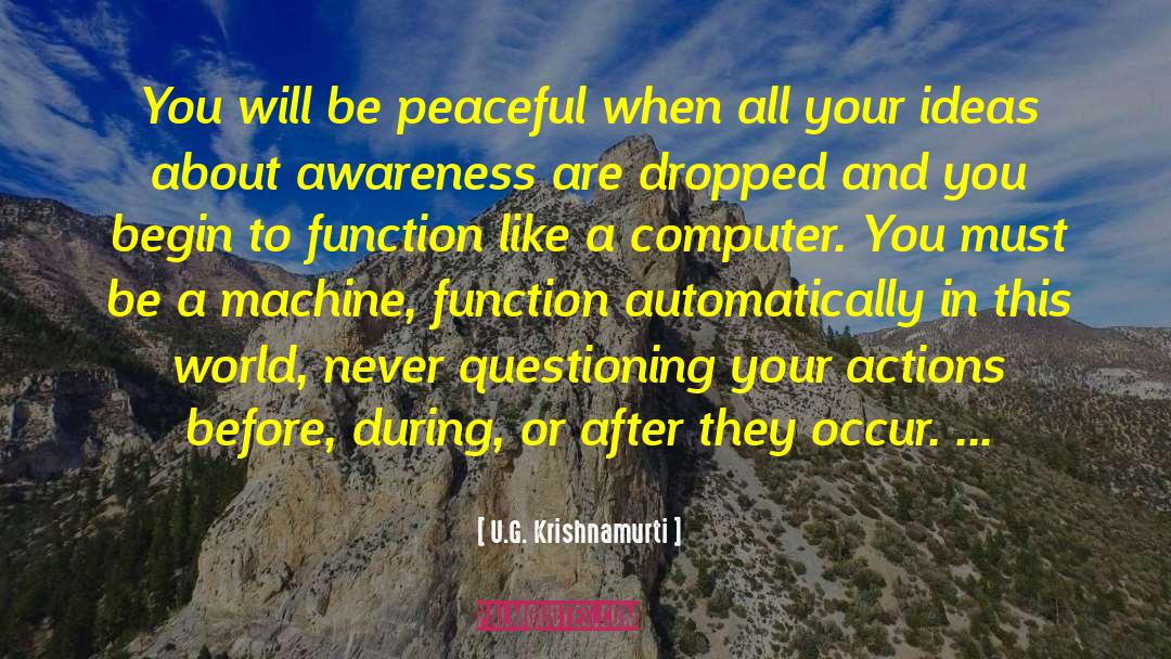 Apple Computer quotes by U.G. Krishnamurti