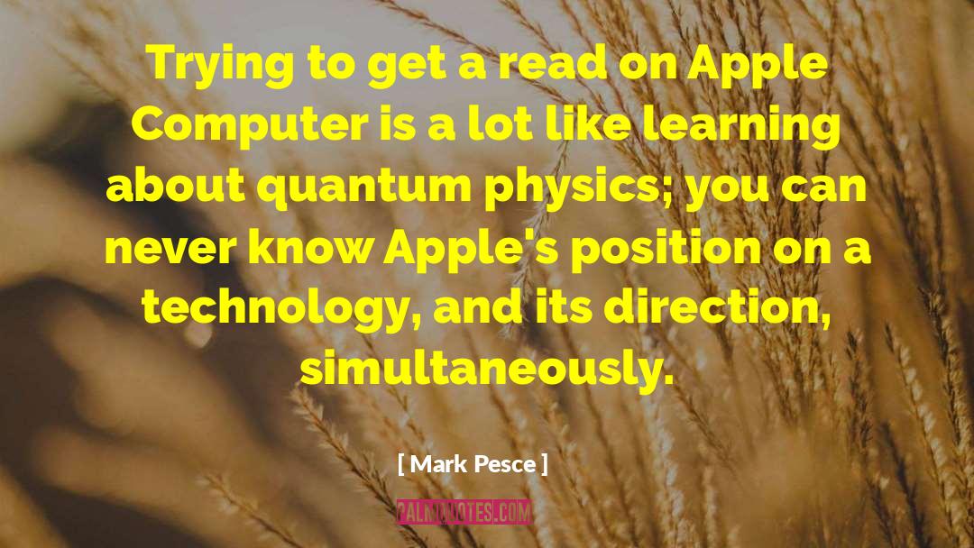 Apple Computer quotes by Mark Pesce