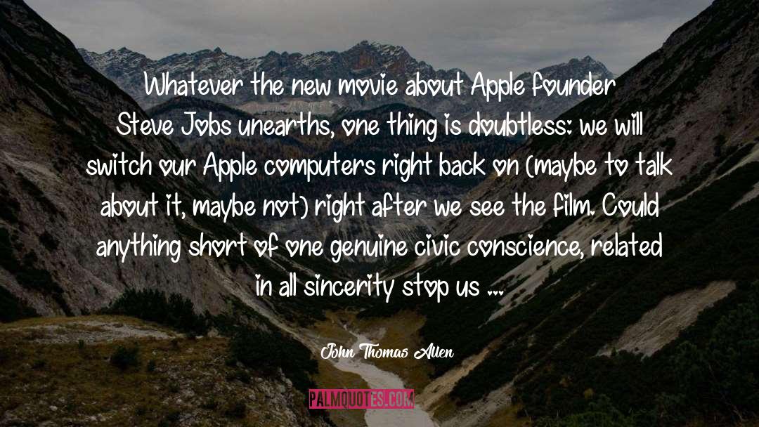 Apple quotes by John Thomas Allen