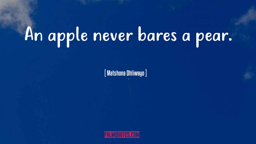 Apple quotes by Matshona Dhliwayo