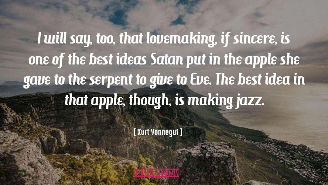 Apple quotes by Kurt Vonnegut