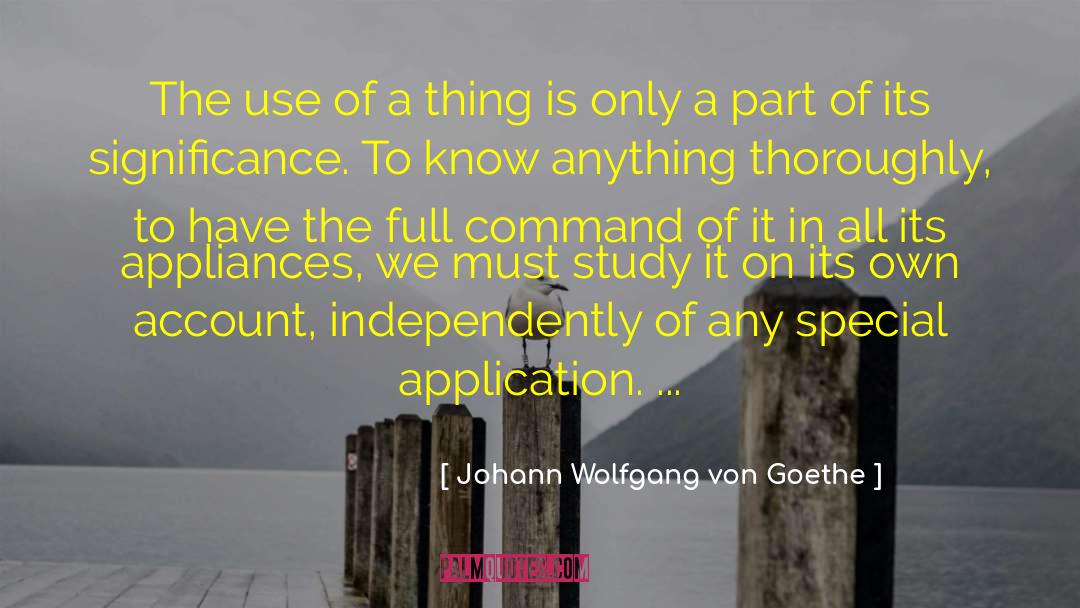 Appliances quotes by Johann Wolfgang Von Goethe