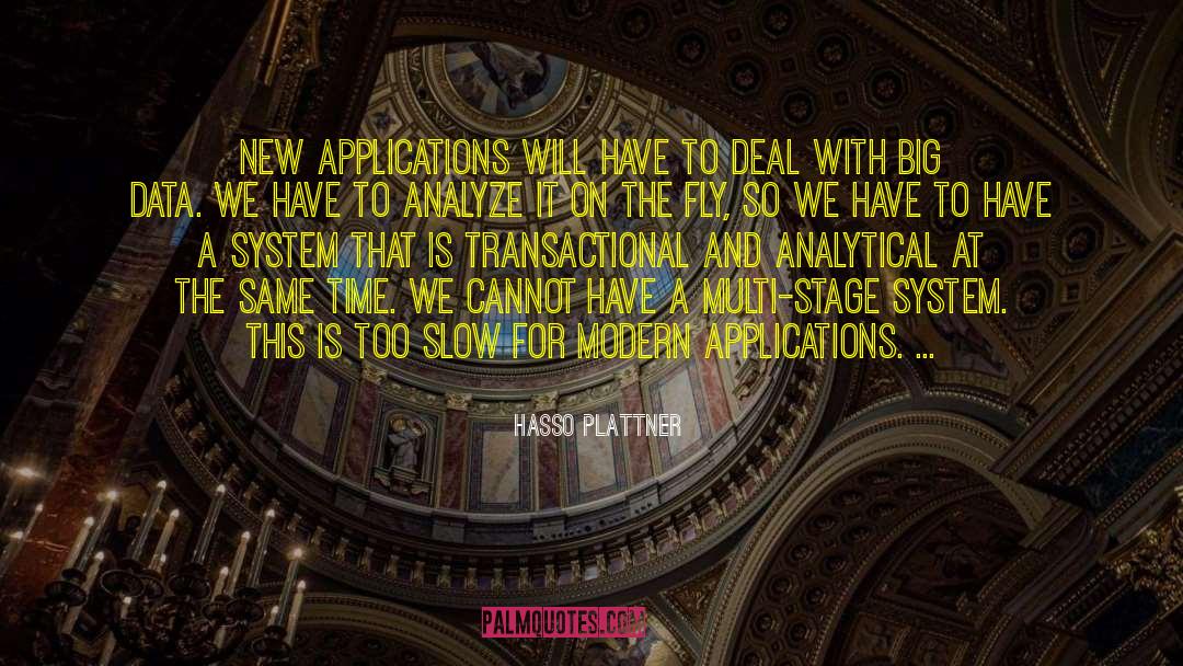 Applications quotes by Hasso Plattner