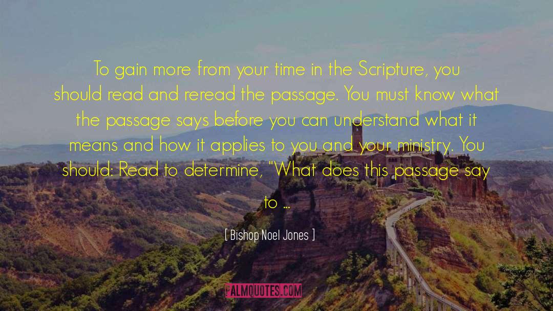 Applies quotes by Bishop Noel Jones