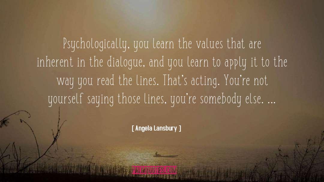 Apply Yourself quotes by Angela Lansbury