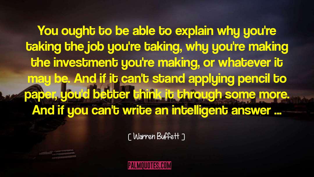 Applying quotes by Warren Buffett