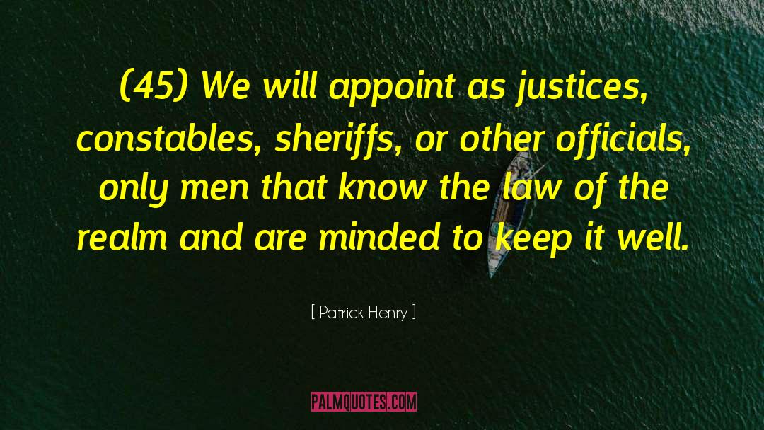 Appoint quotes by Patrick Henry