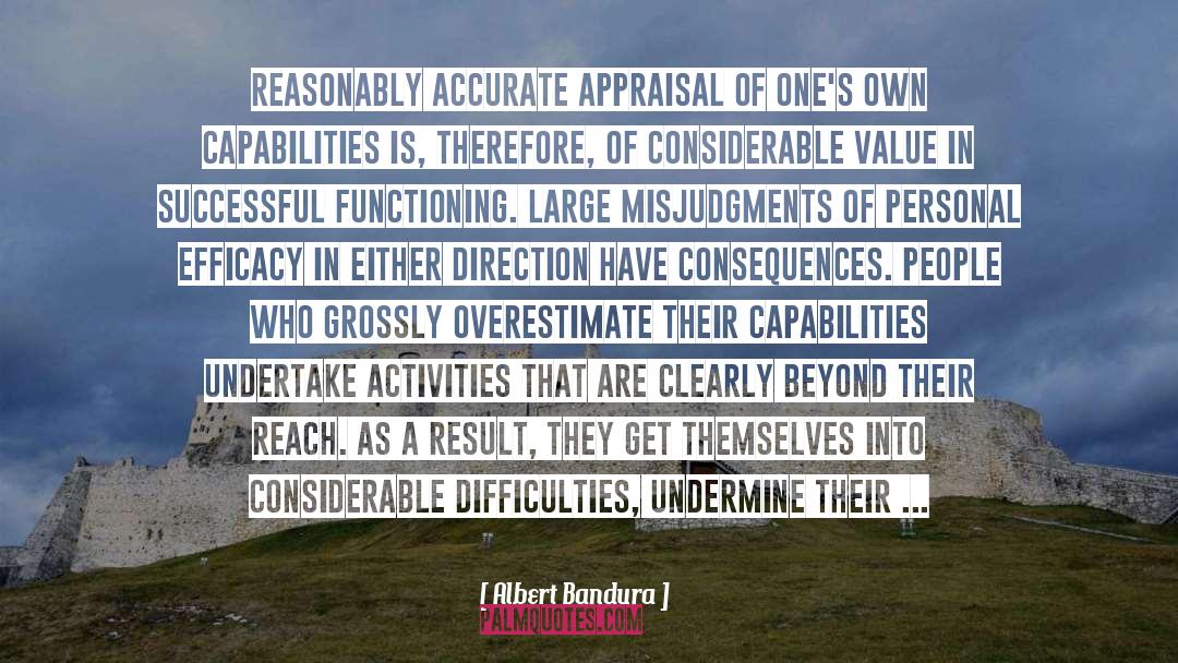 Appraisal quotes by Albert Bandura