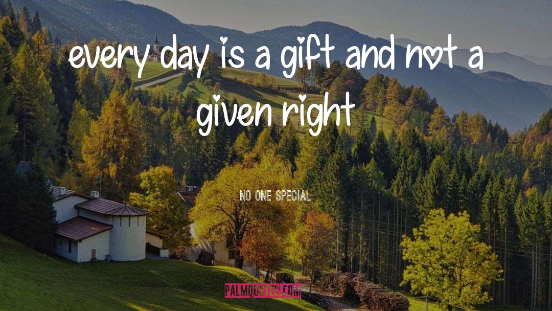 Appreciate Every Day quotes by No One Special