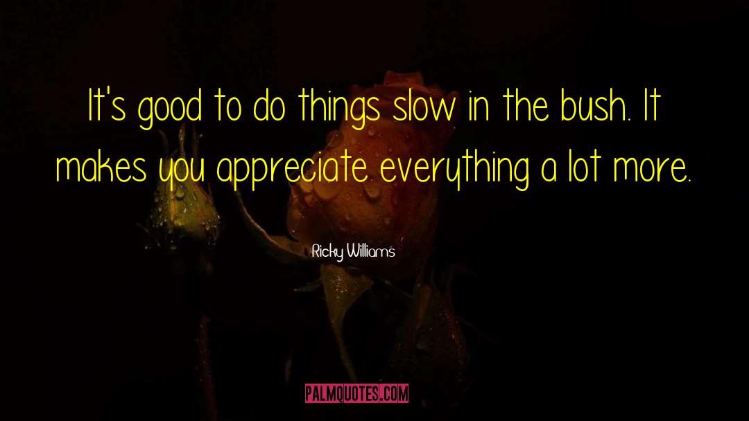 Appreciate Good Health quotes by Ricky Williams