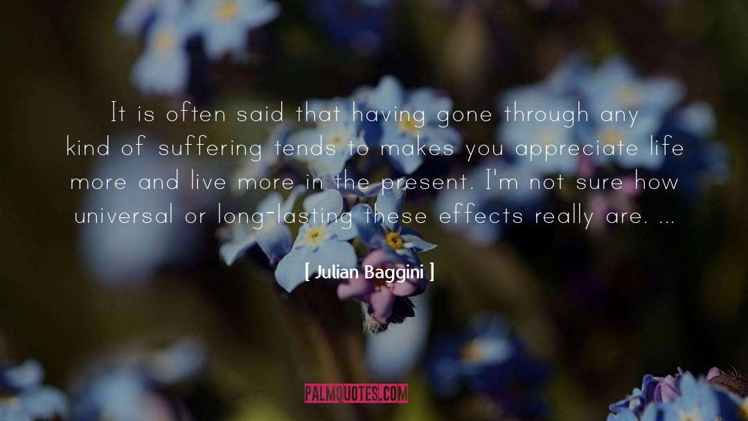 Appreciate Life quotes by Julian Baggini