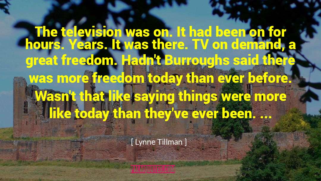 Appreciate Today quotes by Lynne Tillman