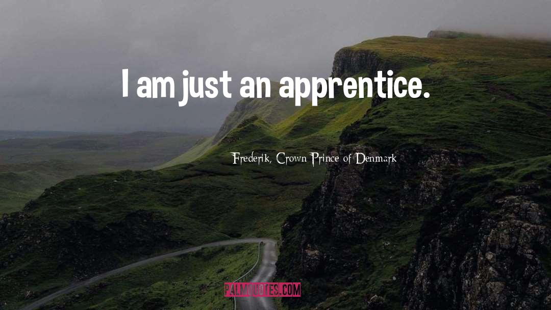 Apprentice quotes by Frederik, Crown Prince Of Denmark