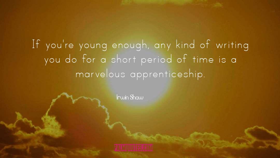 Apprenticeship quotes by Irwin Shaw